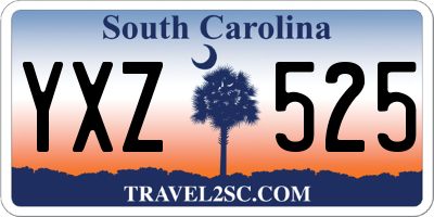 SC license plate YXZ525