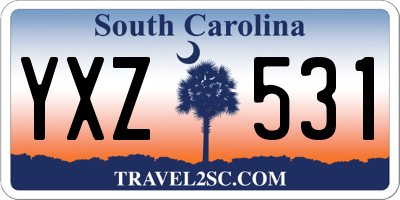 SC license plate YXZ531