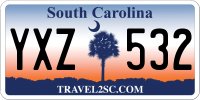 SC license plate YXZ532