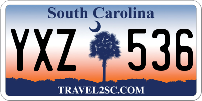 SC license plate YXZ536