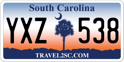 SC license plate YXZ538