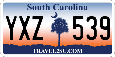 SC license plate YXZ539