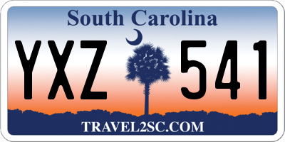 SC license plate YXZ541