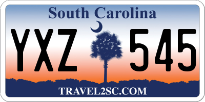 SC license plate YXZ545