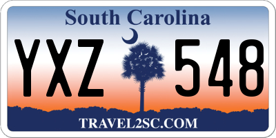 SC license plate YXZ548