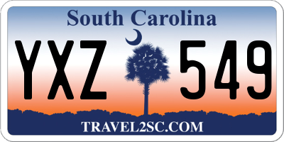 SC license plate YXZ549