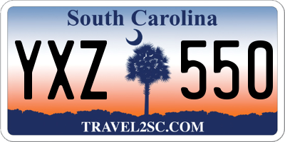 SC license plate YXZ550