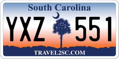 SC license plate YXZ551