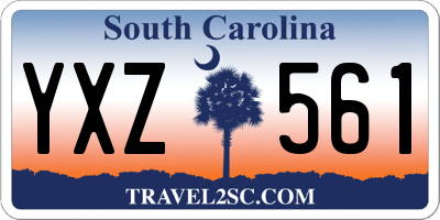 SC license plate YXZ561