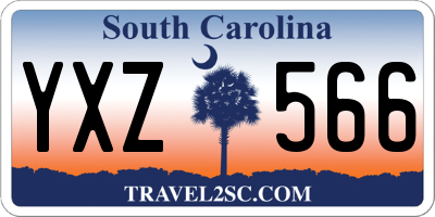 SC license plate YXZ566