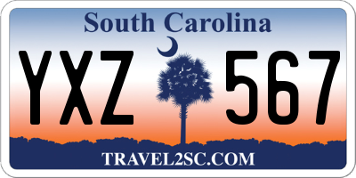 SC license plate YXZ567