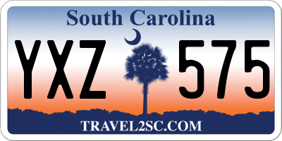 SC license plate YXZ575