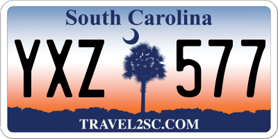 SC license plate YXZ577