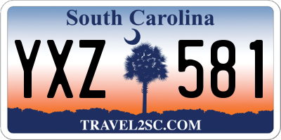 SC license plate YXZ581