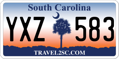 SC license plate YXZ583