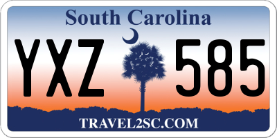 SC license plate YXZ585