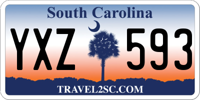 SC license plate YXZ593