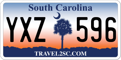 SC license plate YXZ596