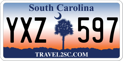 SC license plate YXZ597