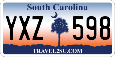 SC license plate YXZ598