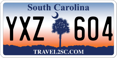 SC license plate YXZ604