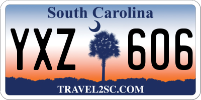 SC license plate YXZ606