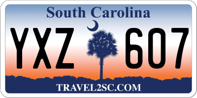 SC license plate YXZ607