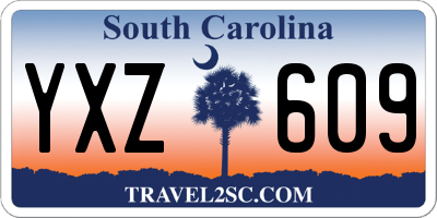 SC license plate YXZ609