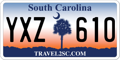 SC license plate YXZ610