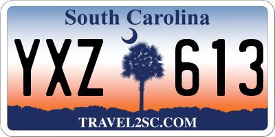 SC license plate YXZ613