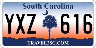 SC license plate YXZ616