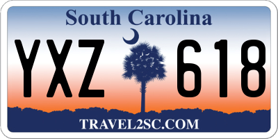 SC license plate YXZ618
