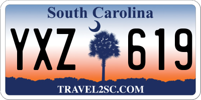 SC license plate YXZ619