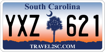 SC license plate YXZ621
