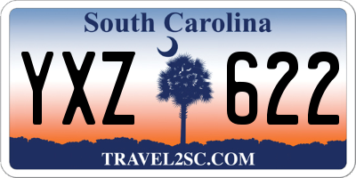 SC license plate YXZ622