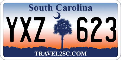 SC license plate YXZ623