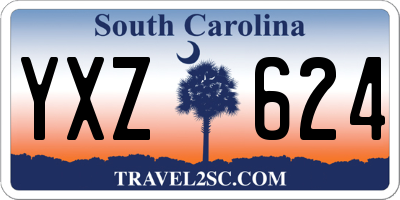 SC license plate YXZ624