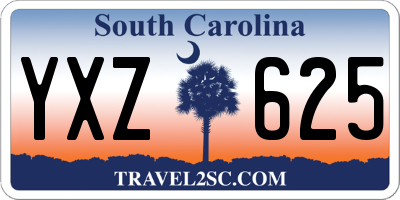 SC license plate YXZ625