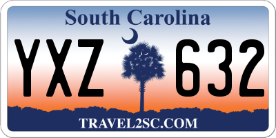 SC license plate YXZ632