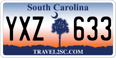 SC license plate YXZ633