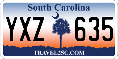 SC license plate YXZ635