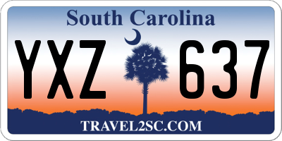 SC license plate YXZ637