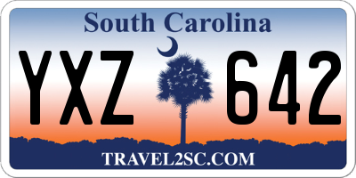 SC license plate YXZ642