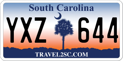 SC license plate YXZ644
