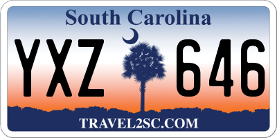 SC license plate YXZ646