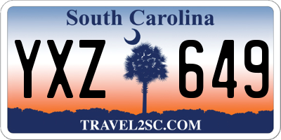 SC license plate YXZ649