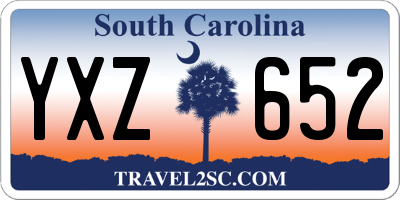 SC license plate YXZ652