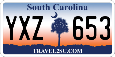 SC license plate YXZ653