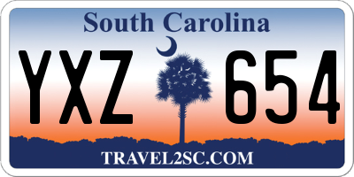 SC license plate YXZ654