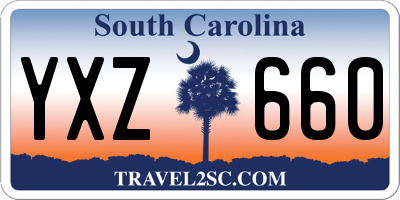SC license plate YXZ660